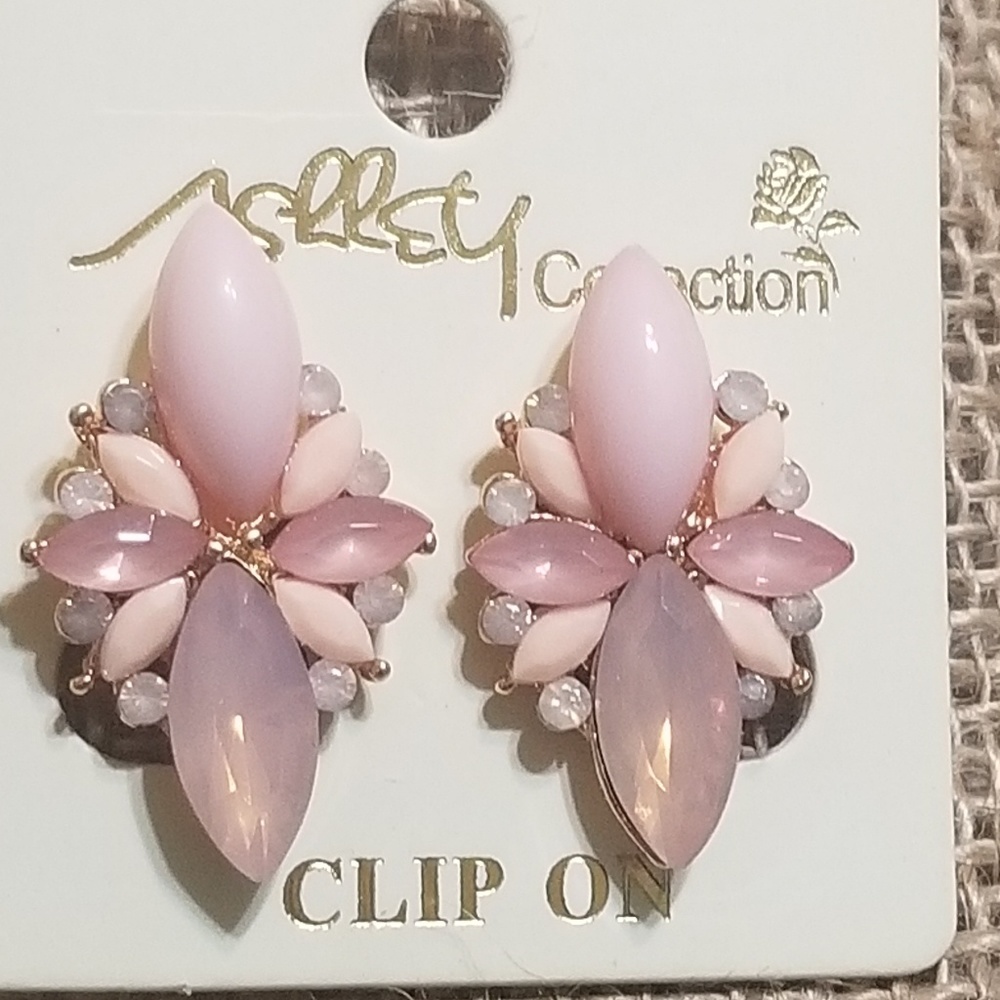 Ashley Collection Pink Crystal ClipOn